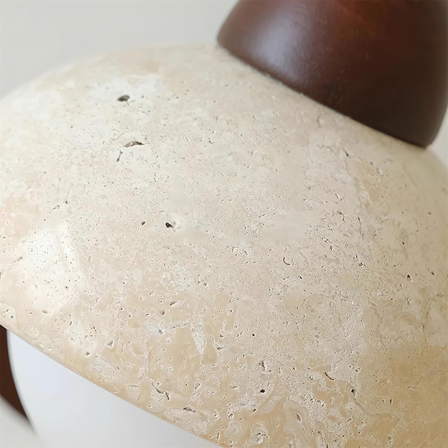 Solaro Wall Light Travertine White Opalescent Globe - Letslighting