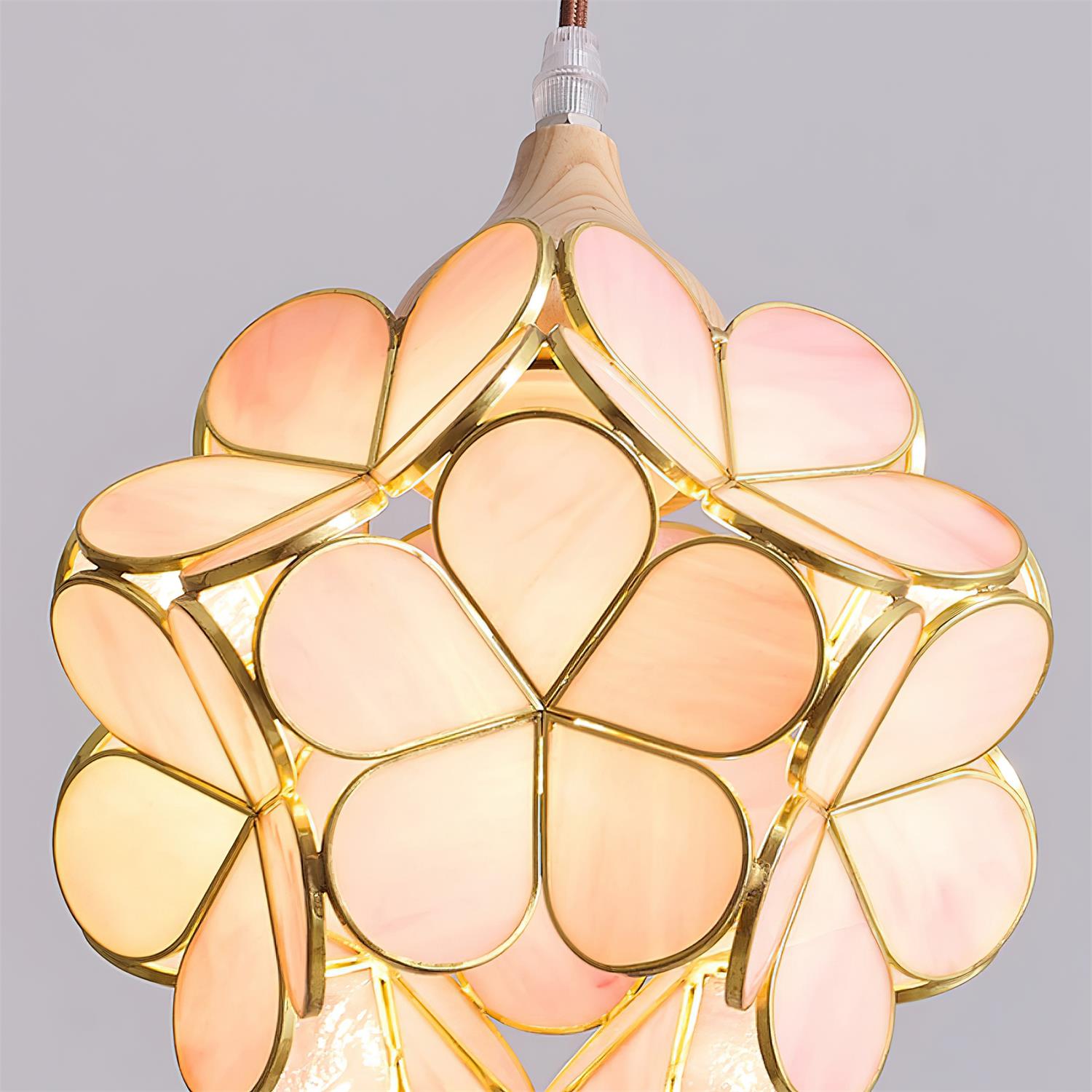 Velina Pendelleuchte Rosa Blumeninspiriert-Letslighting