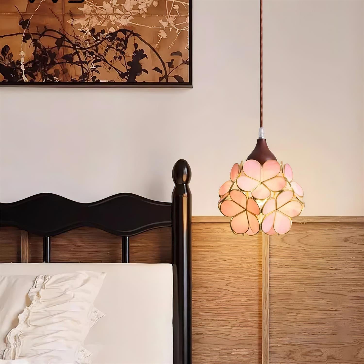 Velina Pendelleuchte Rosa Blumeninspiriert-Letslighting