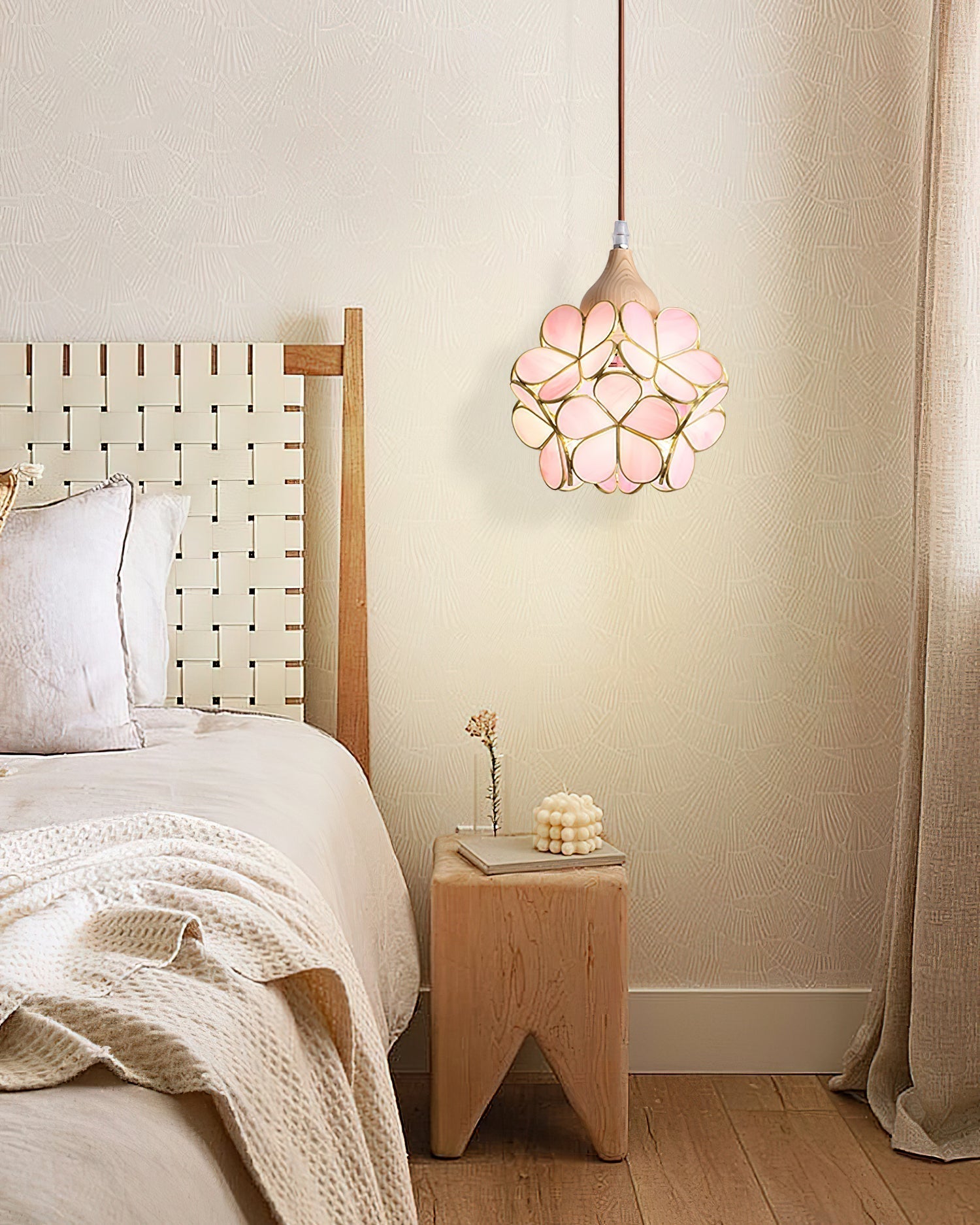 Velina Pendelleuchte Rosa Blumeninspiriert-Letslighting