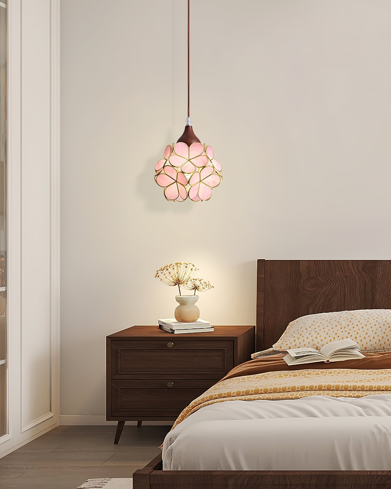 Velina Pendelleuchte Rosa Blumeninspiriert-Letslighting