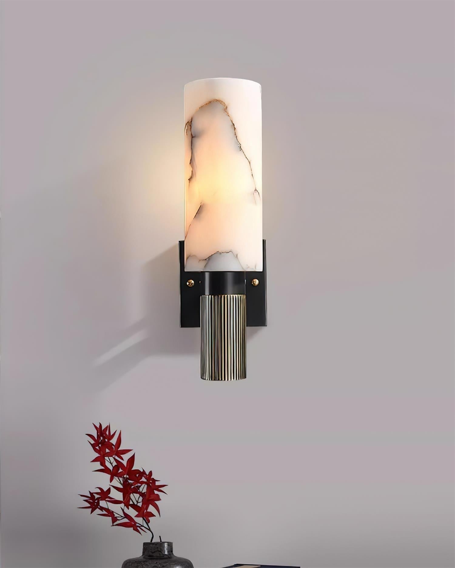 Luste Cylindrical Alabaster Wall Lamp - Letslighting