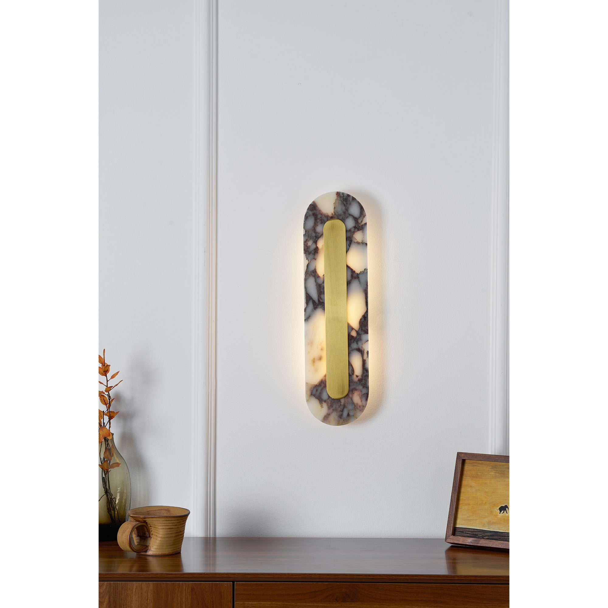 Marmo Modern Minimalist Metal Marble Wall Lamp - Letslighting