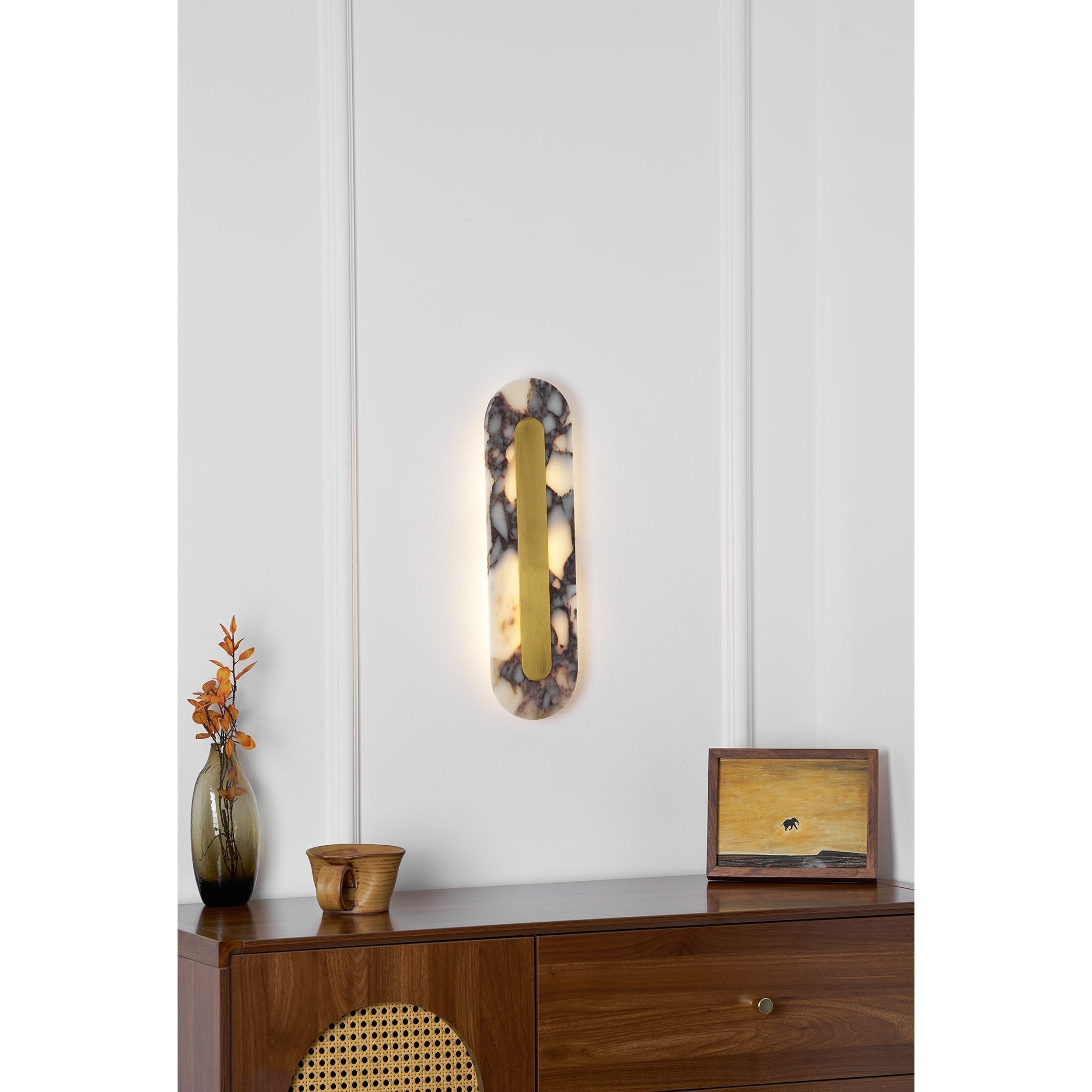 Marmo Modern Minimalist Metal Marble Wall Lamp - Letslighting