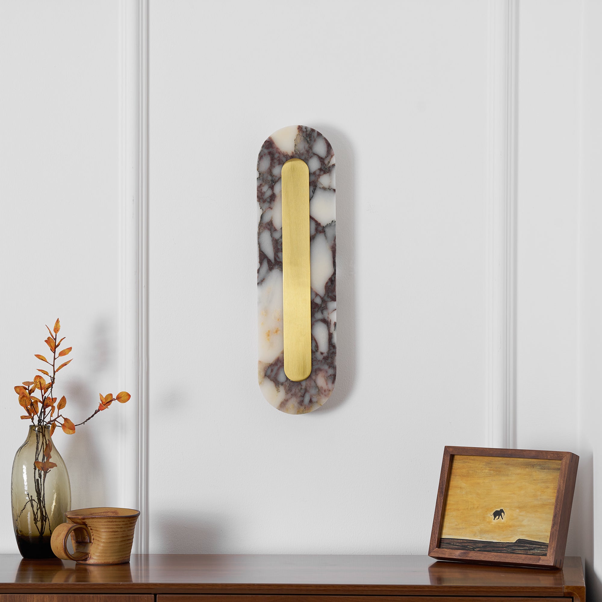 Marmo Modern Minimalist Metal Marble Wall Lamp - Letslighting