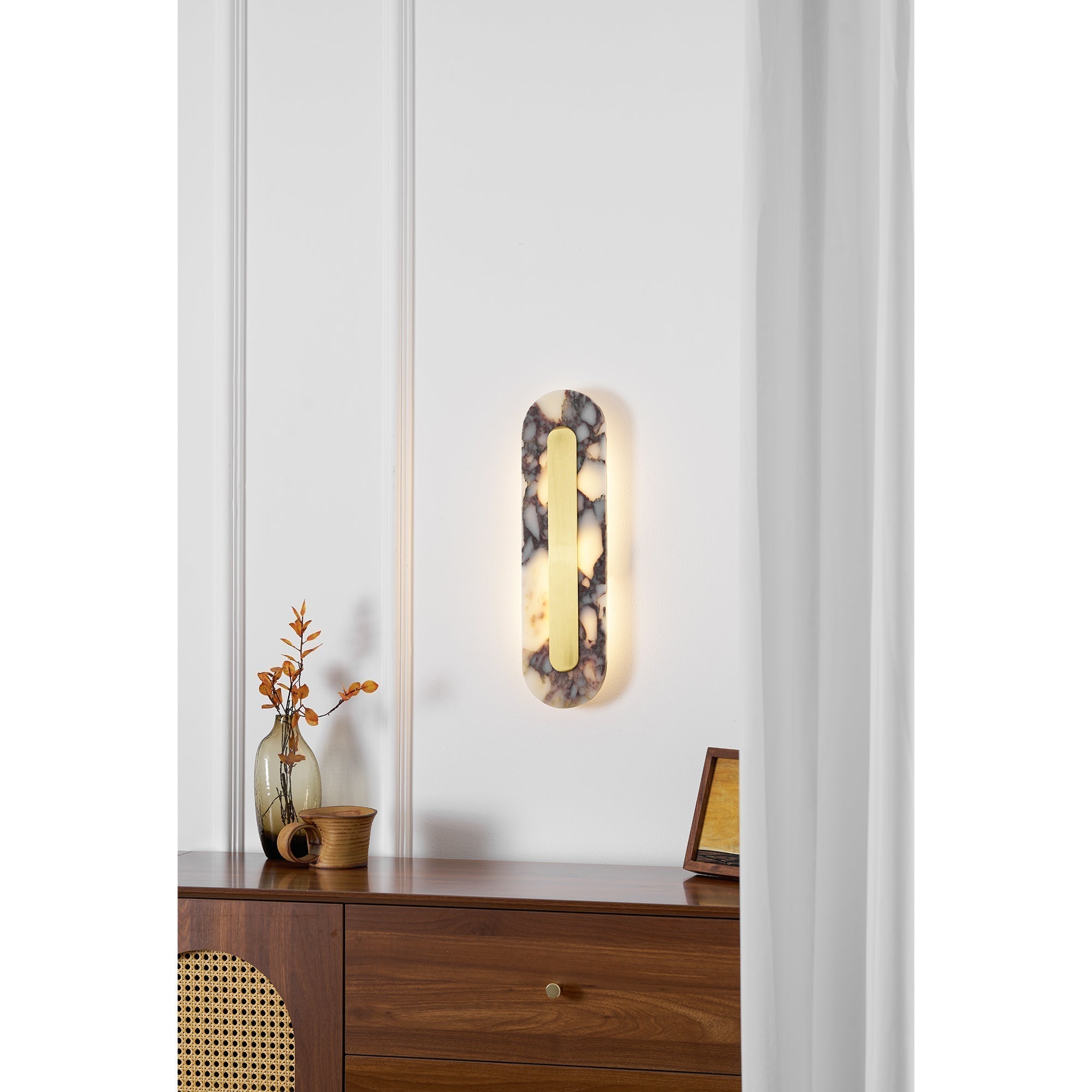 Marmo Modern Minimalist Metal Marble Wall Lamp - Letslighting