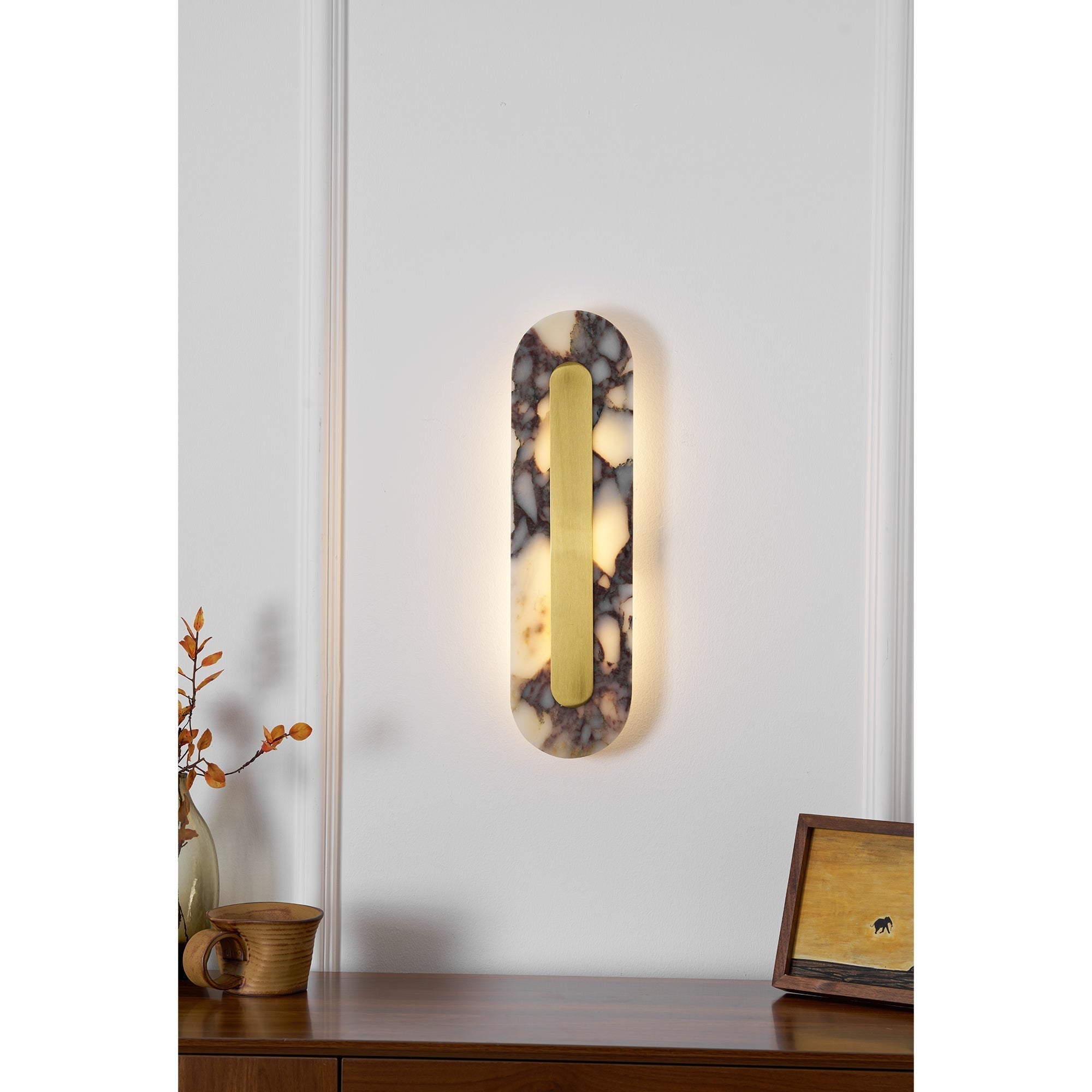 Marmo Modern Minimalist Metal Marble Wall Lamp - Letslighting