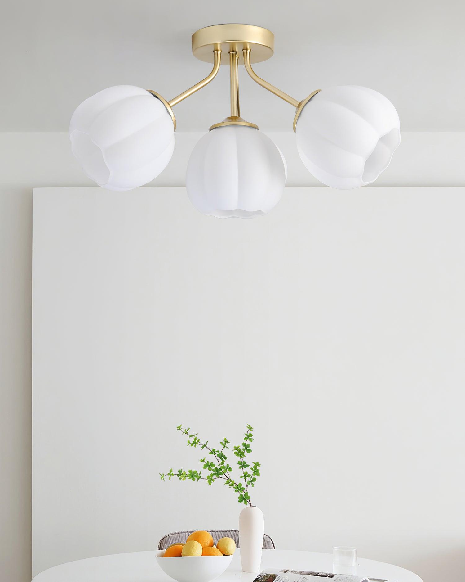 Deckenleuchte Blütenblatt Globus Cluster Sanft Leuchten Romantisch Blume-Letslighting