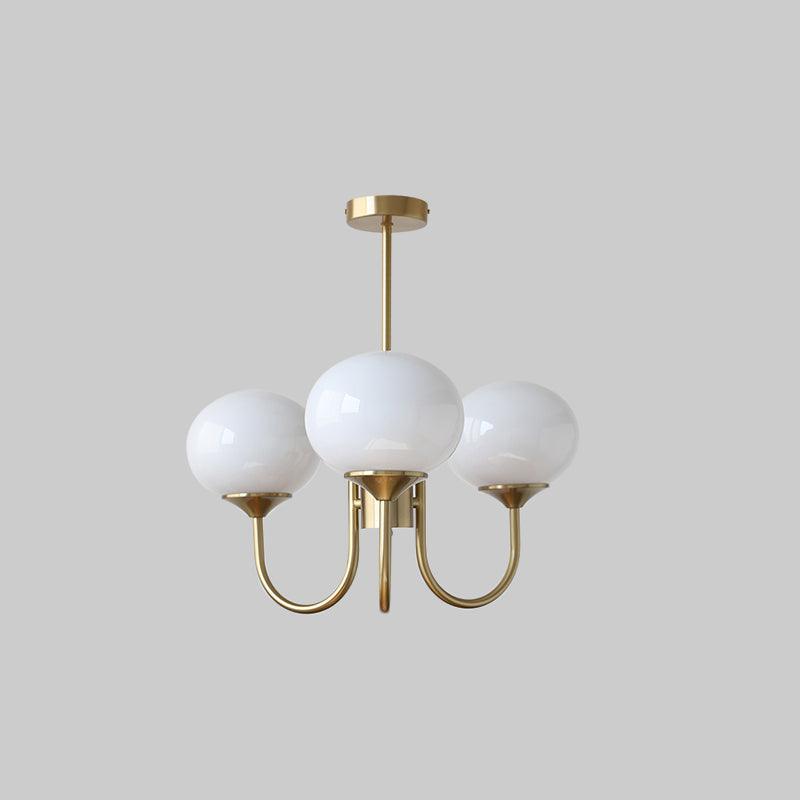 Lustra Kronleuchter Rosa Glaskugel Gold-Letslighting