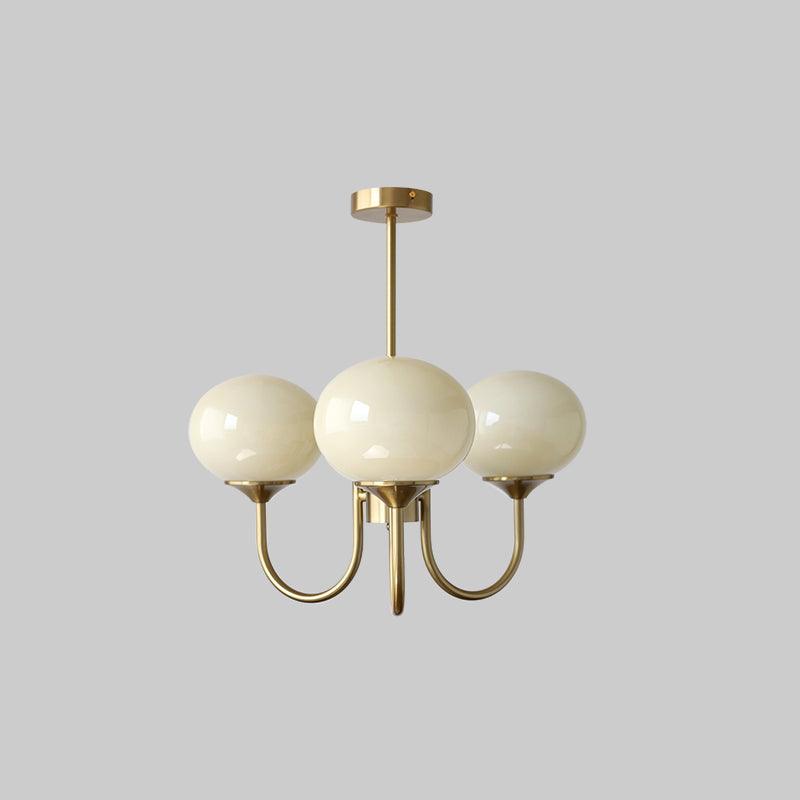 Lustra Kronleuchter Rosa Glaskugel Gold-Letslighting
