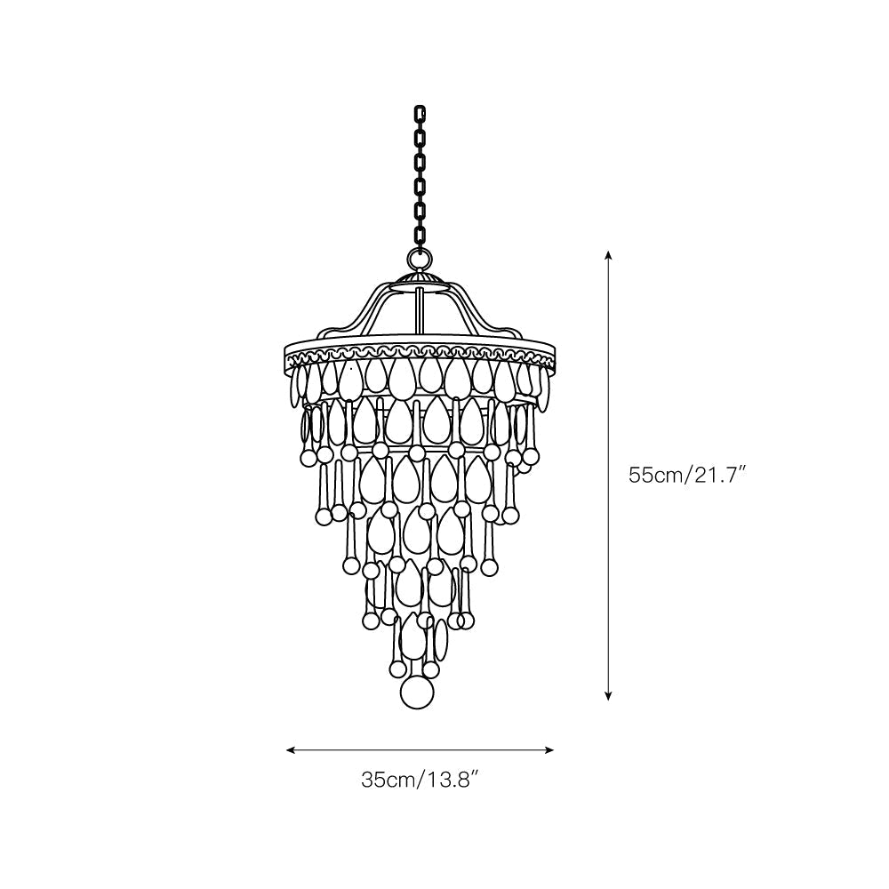 Blink Einzigartiger Kristall-Kronleuchter Pyramidenform-Letslighting