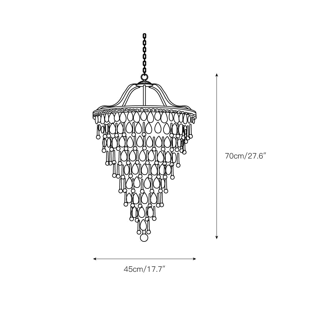 Blink Einzigartiger Kristall-Kronleuchter Pyramidenform-Letslighting