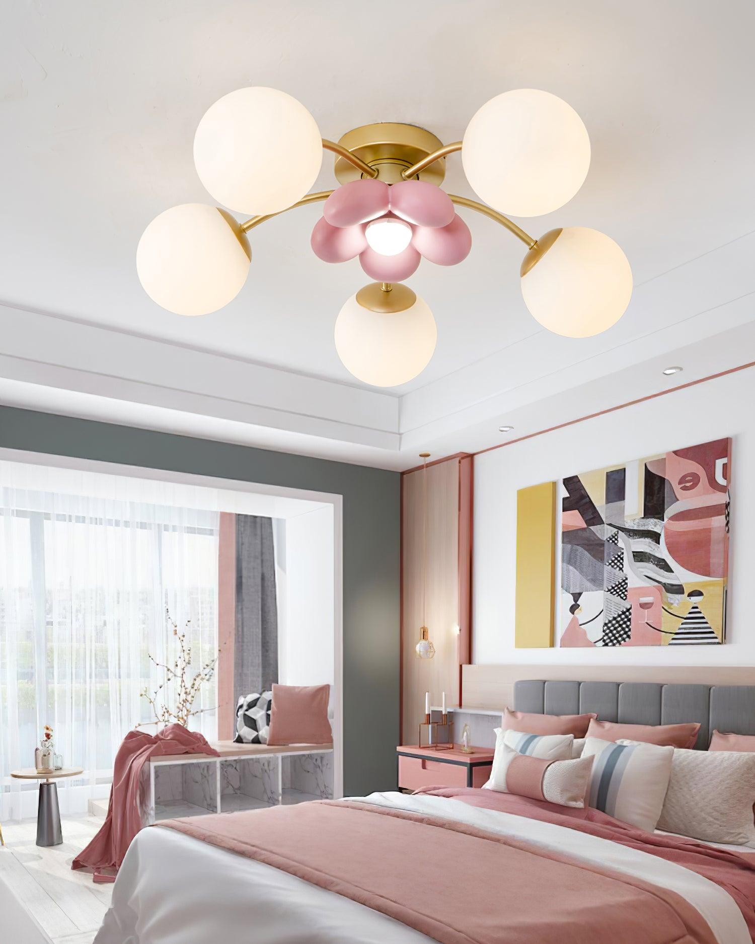 Blossura Pink Petal Ceiling Light - Letslighting