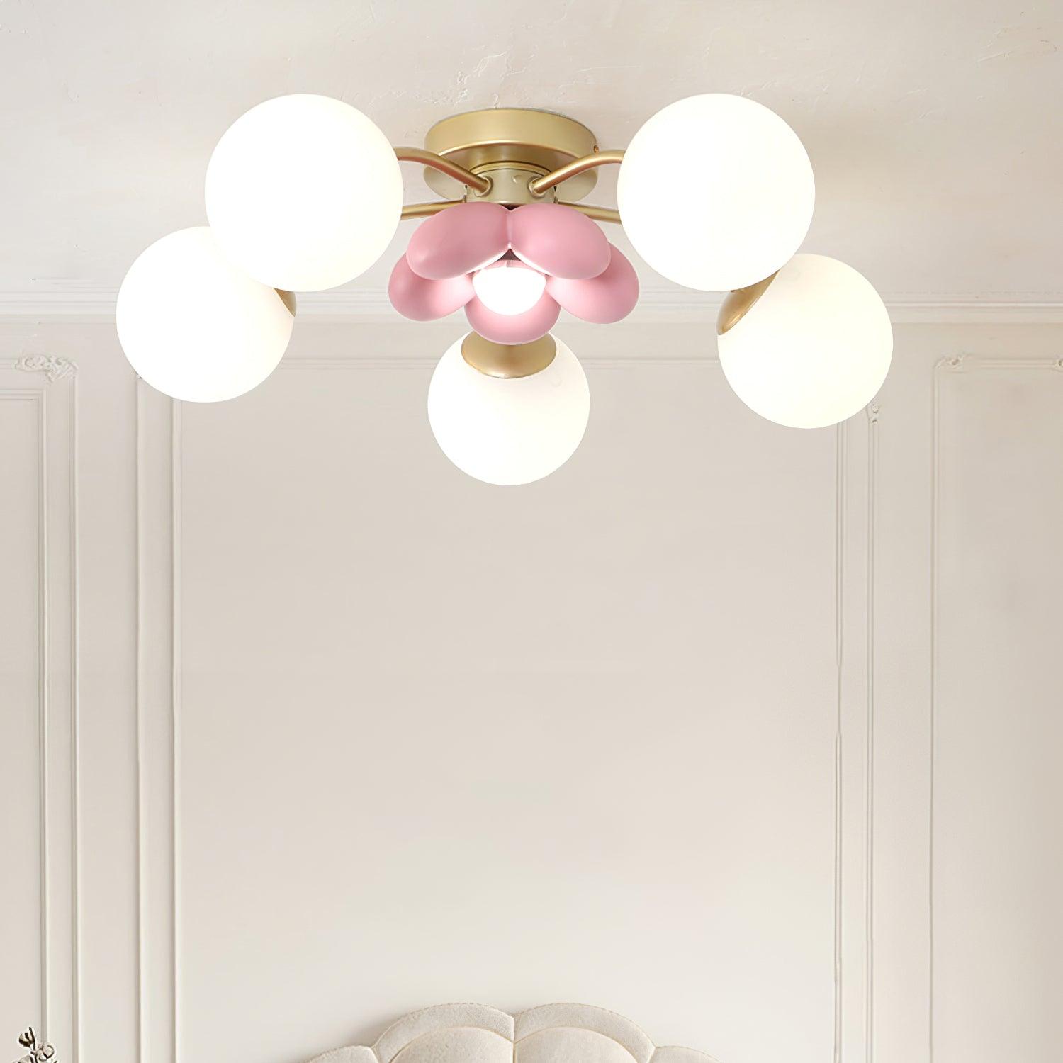 Blossura Pink Petal Ceiling Light - Letslighting