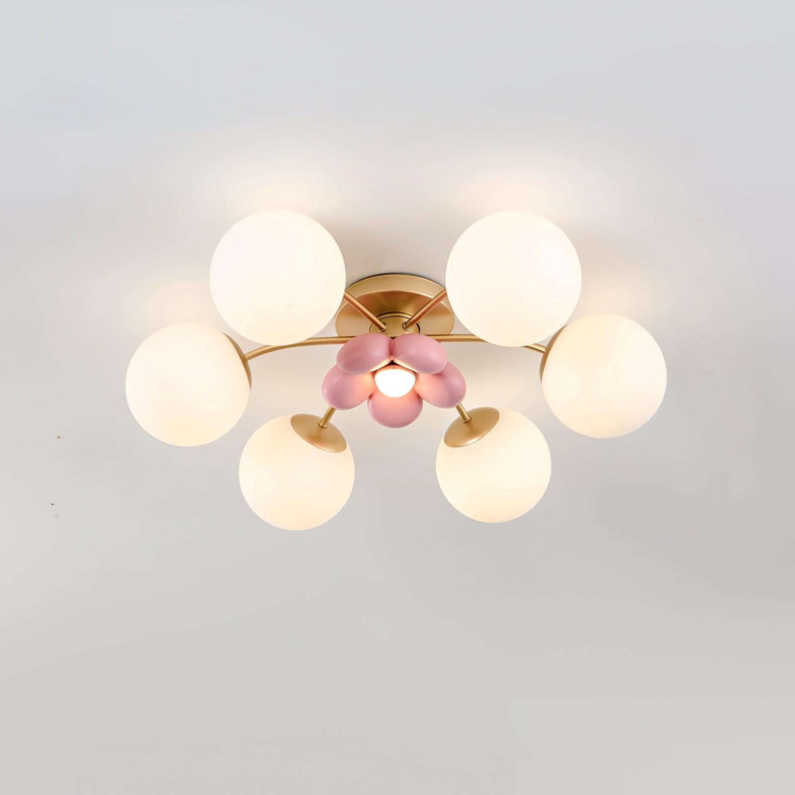 Blossura Pink Petal Ceiling Light - Letslighting