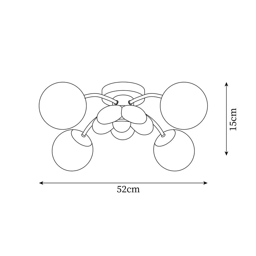 Blossura Pink Petal Ceiling Light - Letslighting