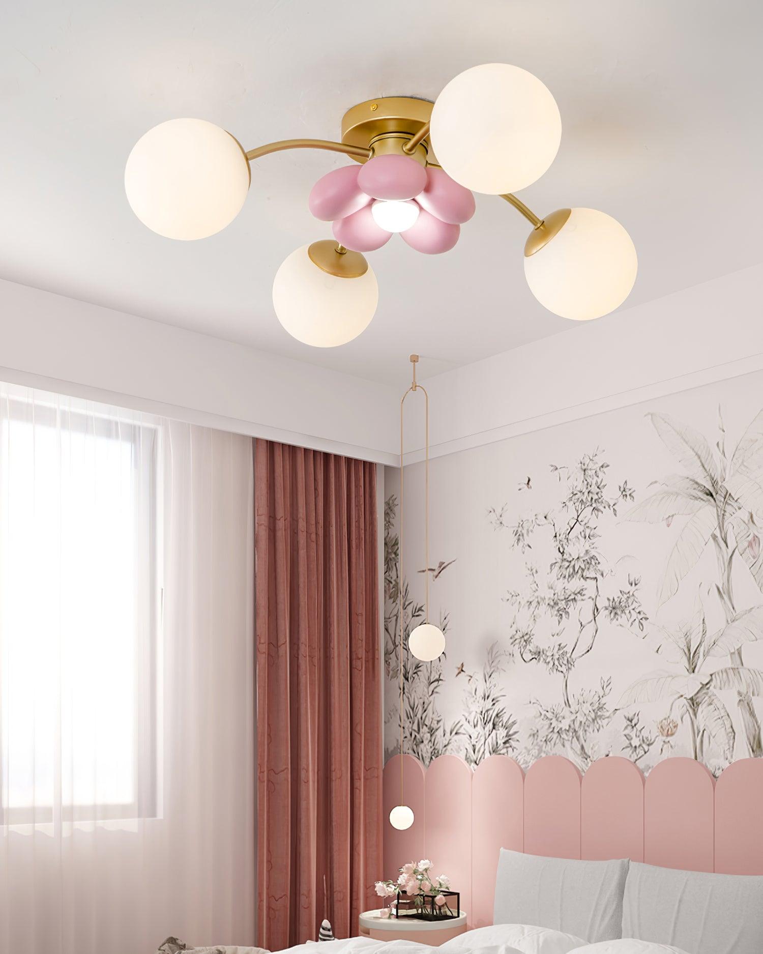Blossura Pink Petal Ceiling Light - Letslighting