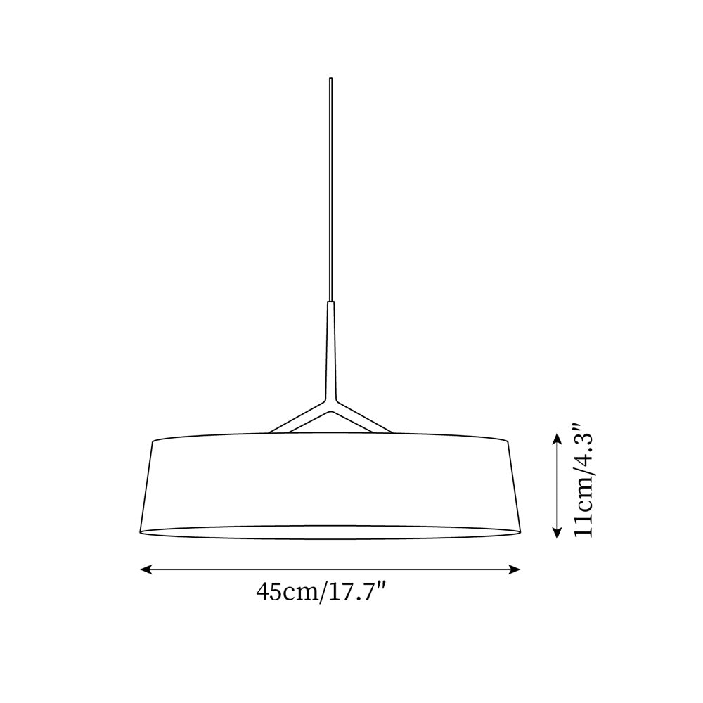Pendelleuchte Weißer Stoff Trommel Modern-Letslighting