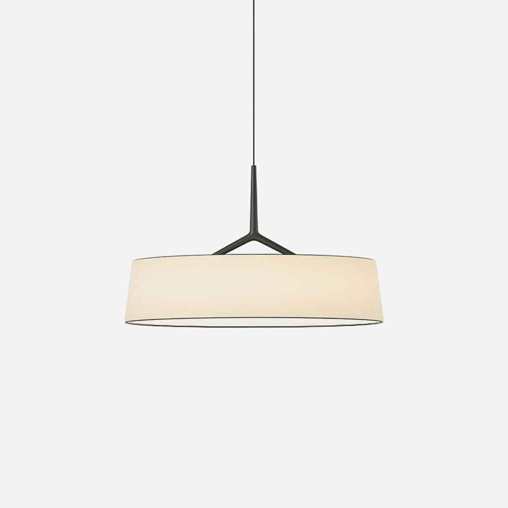 Pendelleuchte Weißer Stoff Trommel Modern-Letslighting