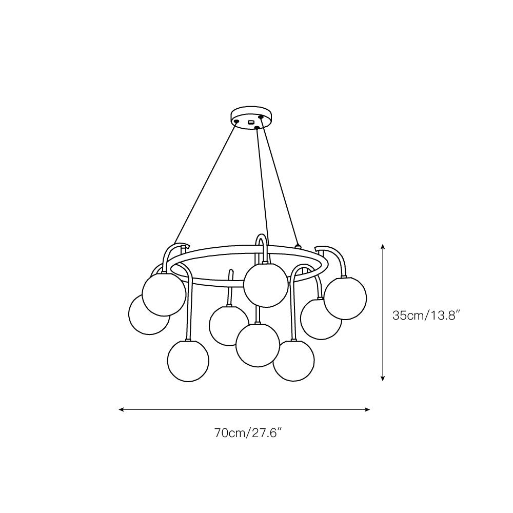 Zotalara Premium Elegance Brass Alabaster Chandelier - Letslighting