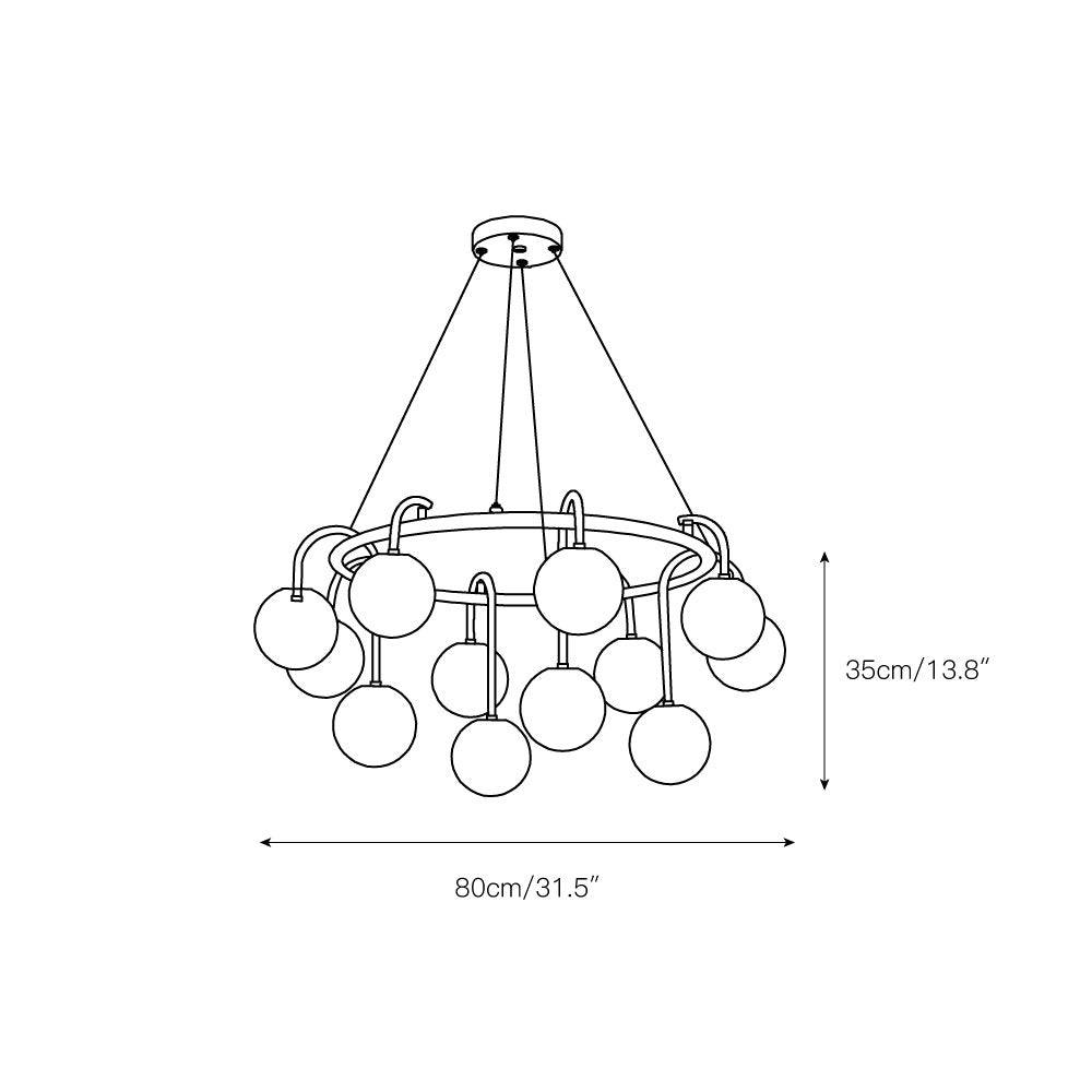 Zotalara Premium Elegance Brass Alabaster Chandelier - Letslighting