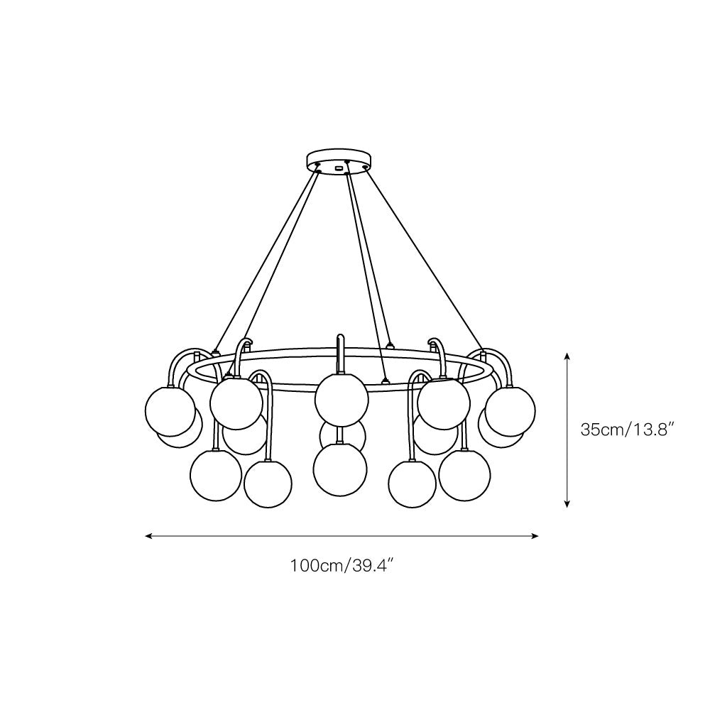 Zotalara Premium Elegance Brass Alabaster Chandelier - Letslighting