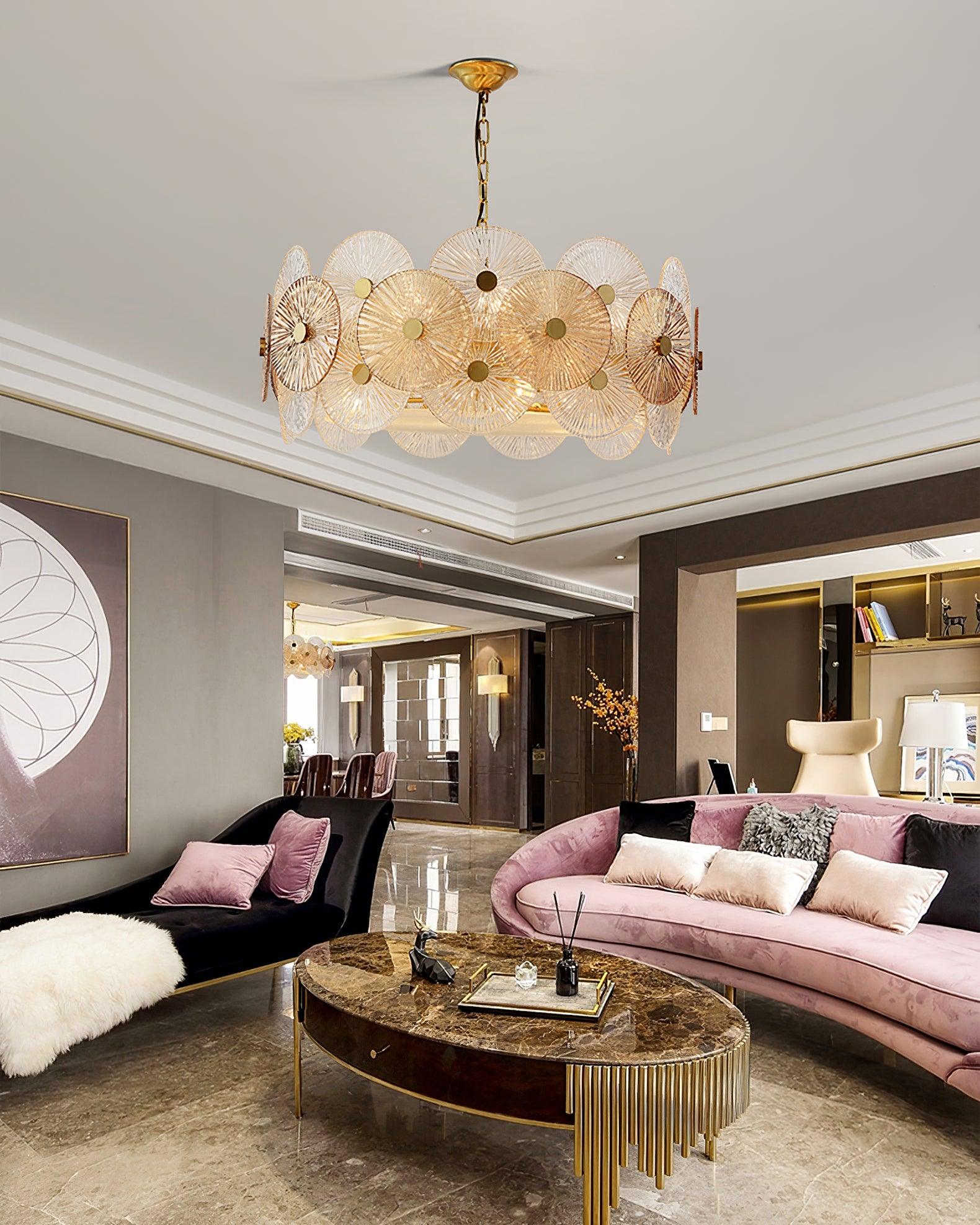 Aurelia Eleganter luxuriöser Glaskronleuchter-Letslighting