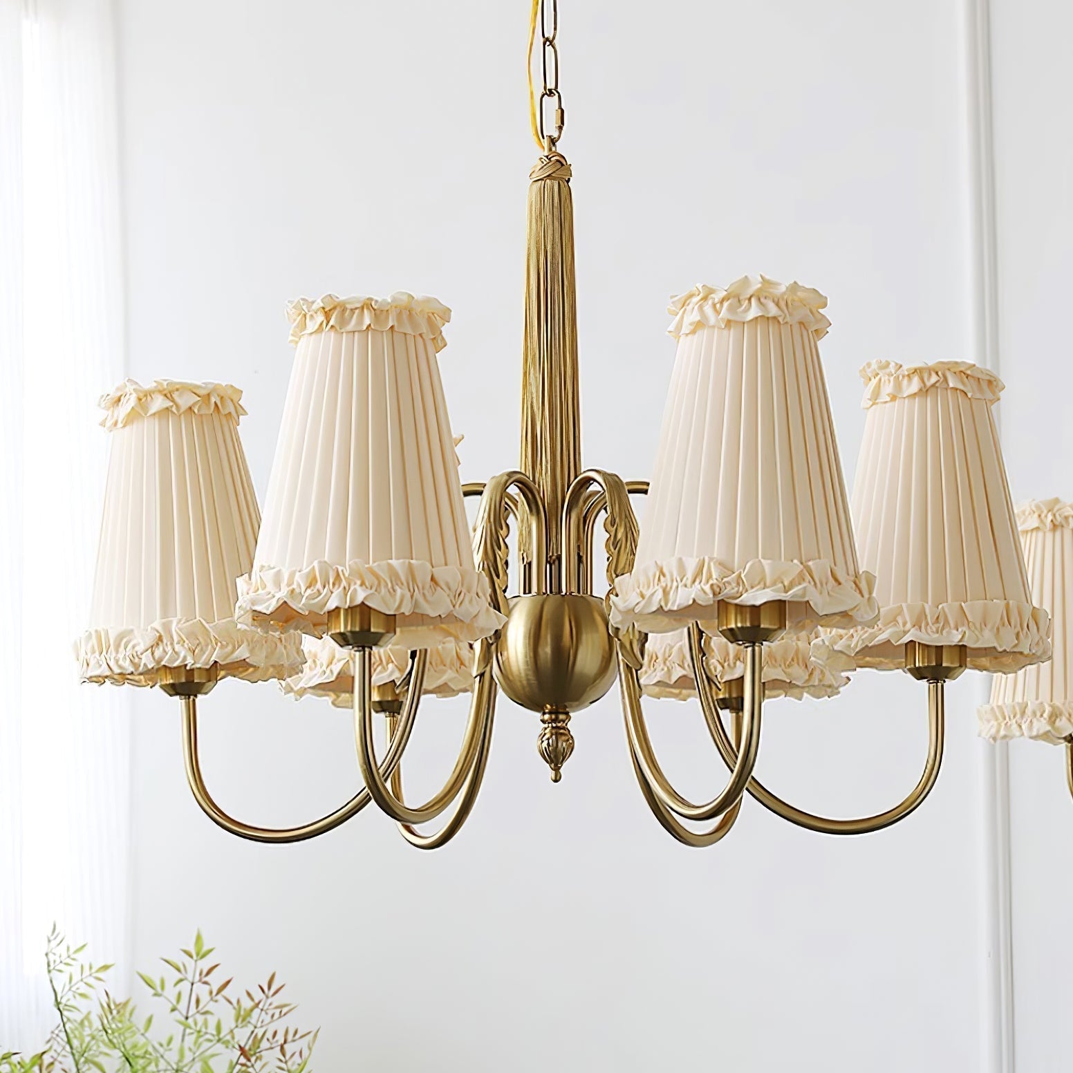Ervaren Vintage Postmoderner Luxus Stoff-Kronleuchter-Letslighting