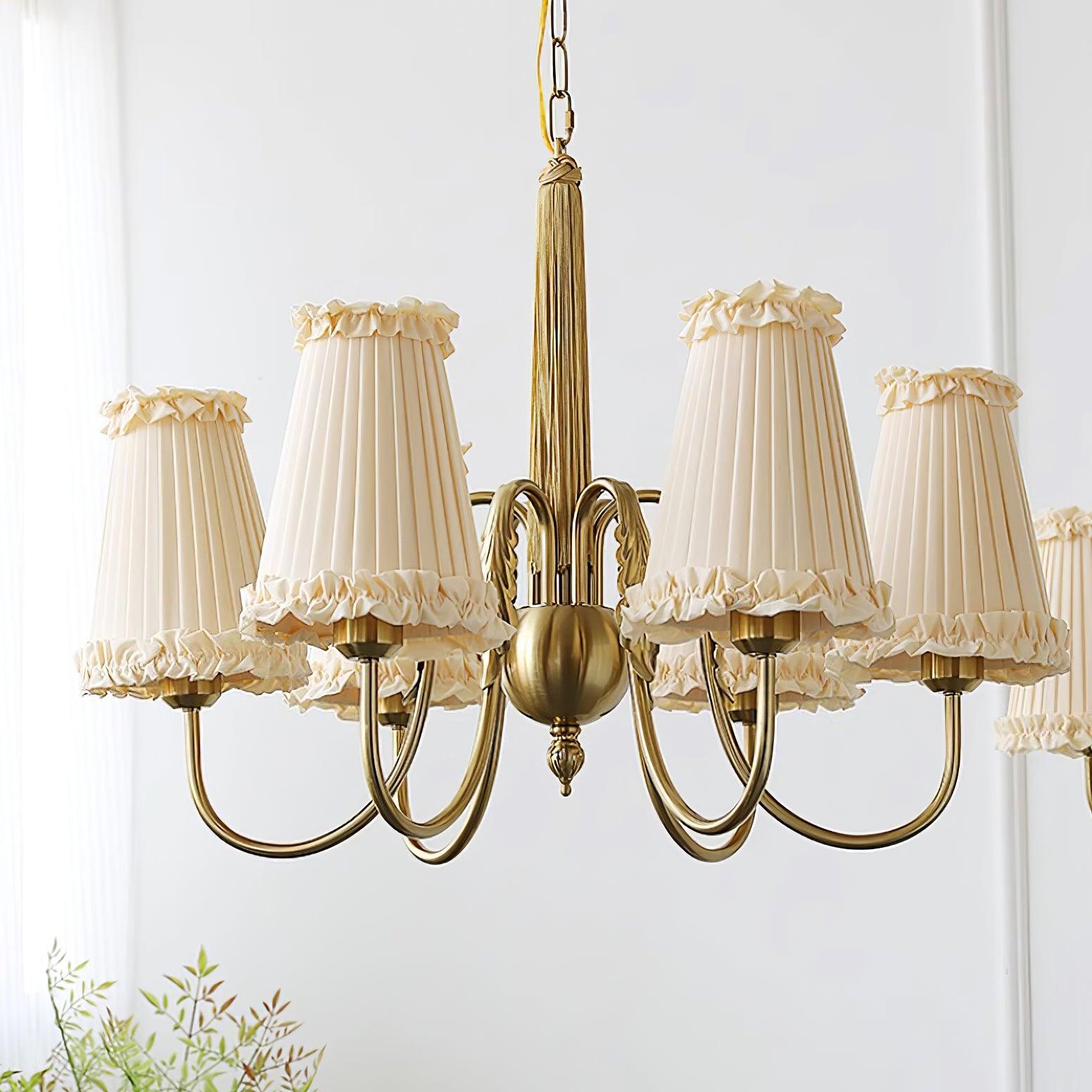 Faylin Vintage Messing Kronleuchter Gefeilt Schirme-Letslighting