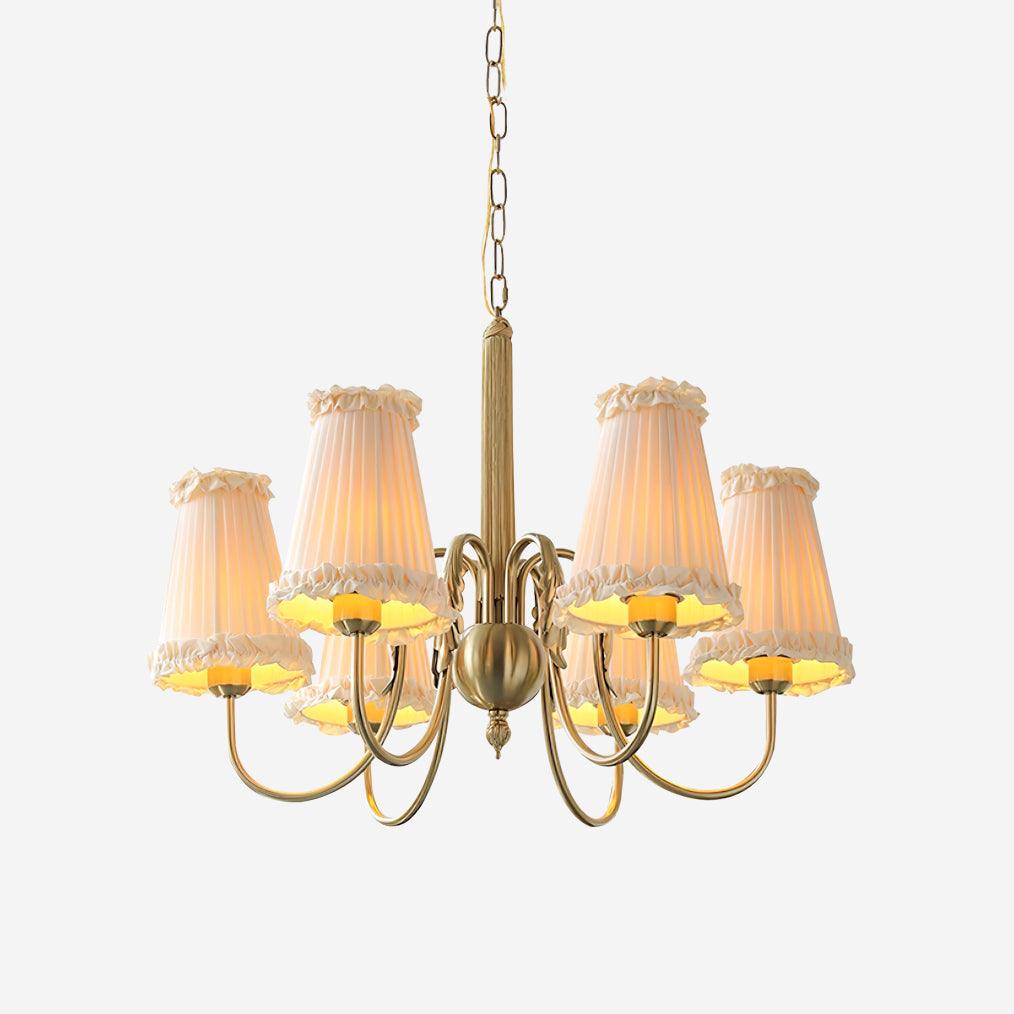 Faylin Vintage Messing Kronleuchter Gefeilt Schirme-Letslighting