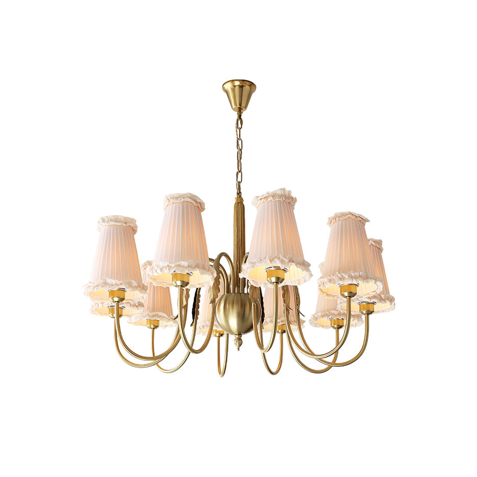 Ervaren Vintage Postmoderner Luxus Stoff-Kronleuchter-Letslighting