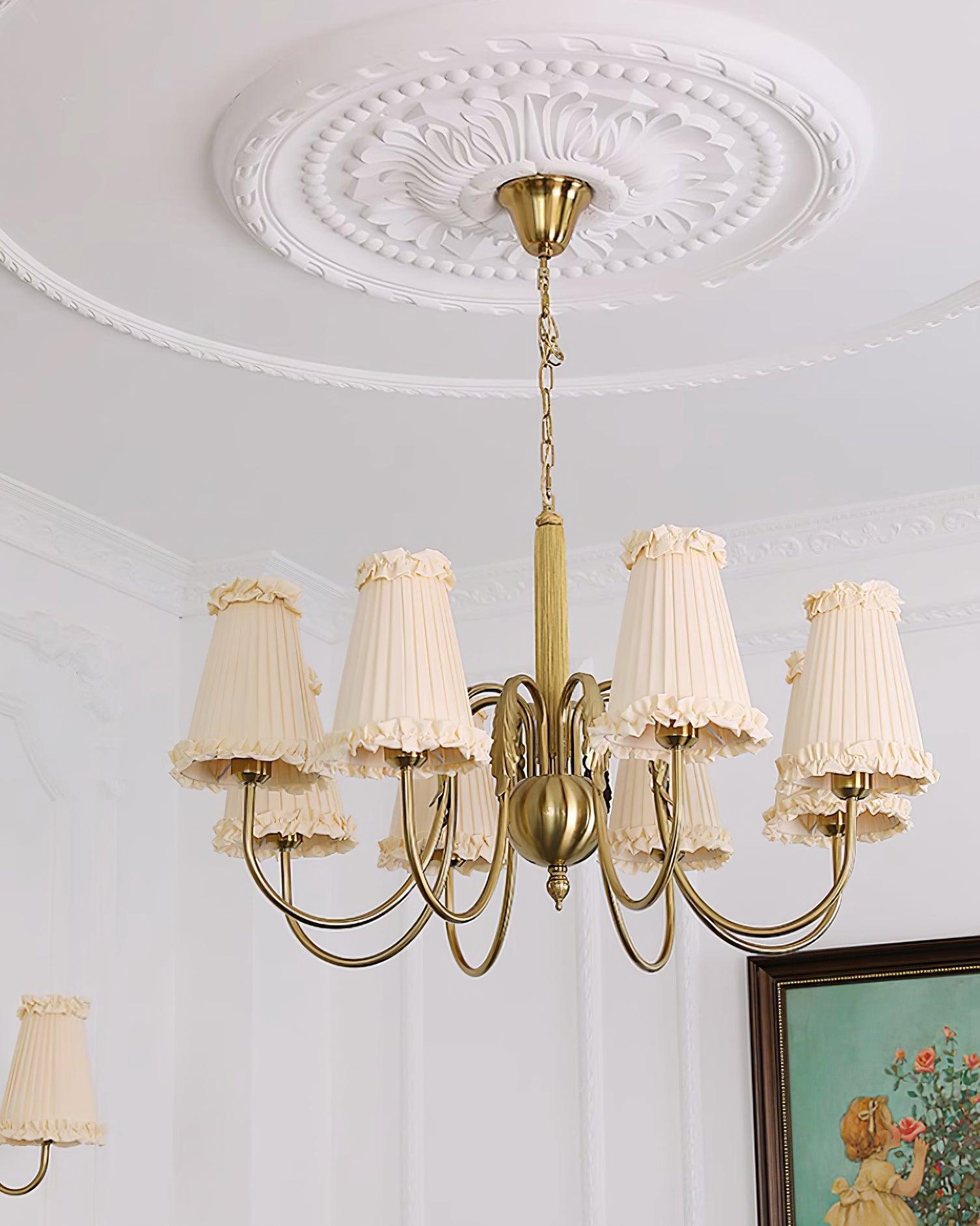 Faylin Vintage Messing Kronleuchter Gefeilt Schirme-Letslighting