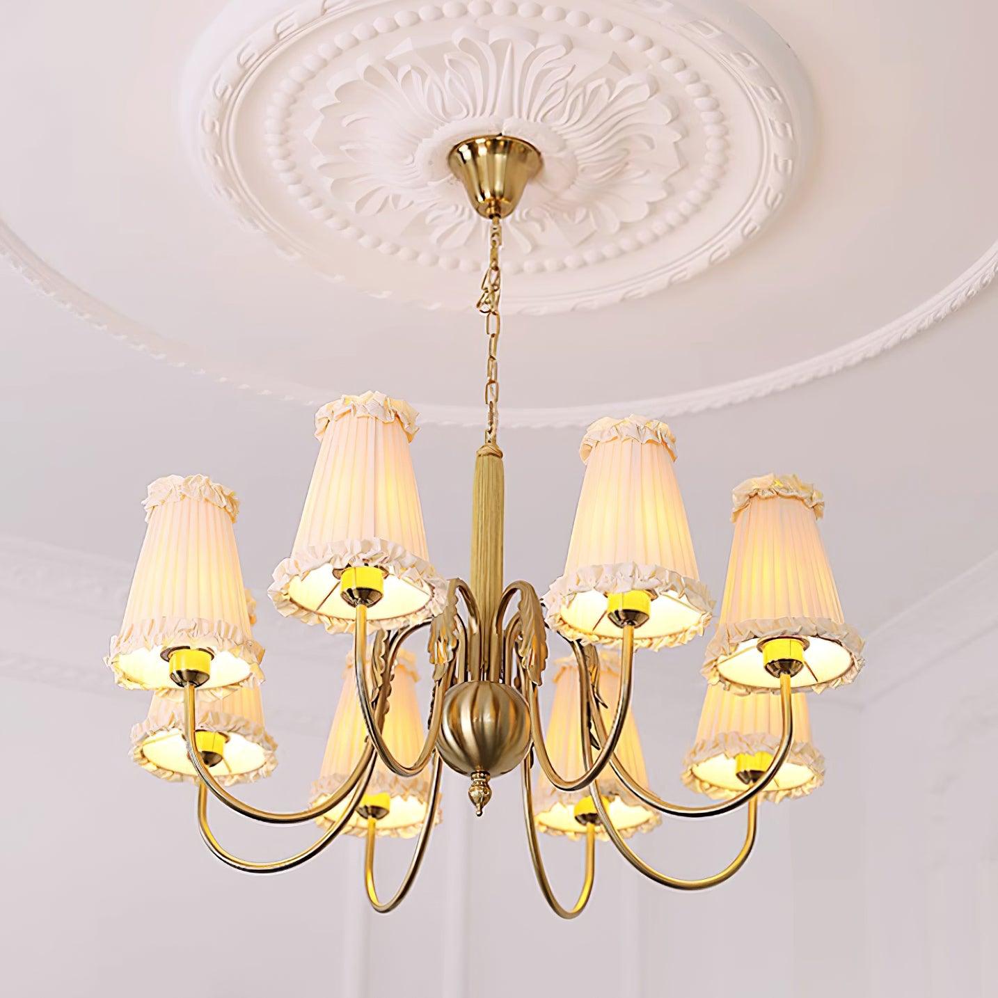 Faylin Vintage Messing Kronleuchter Gefeilt Schirme-Letslighting