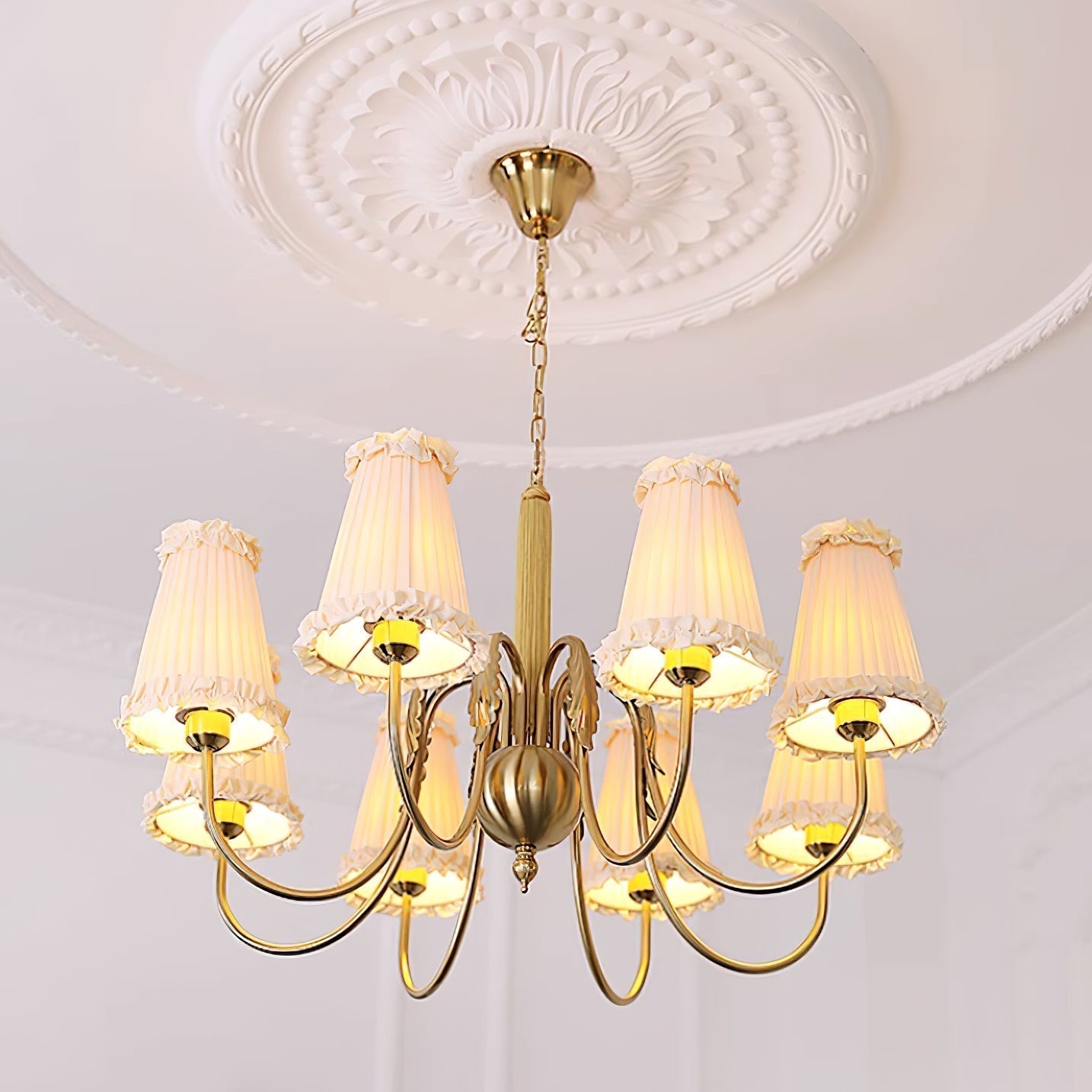 Ervaren Vintage Postmoderner Luxus Stoff-Kronleuchter-Letslighting