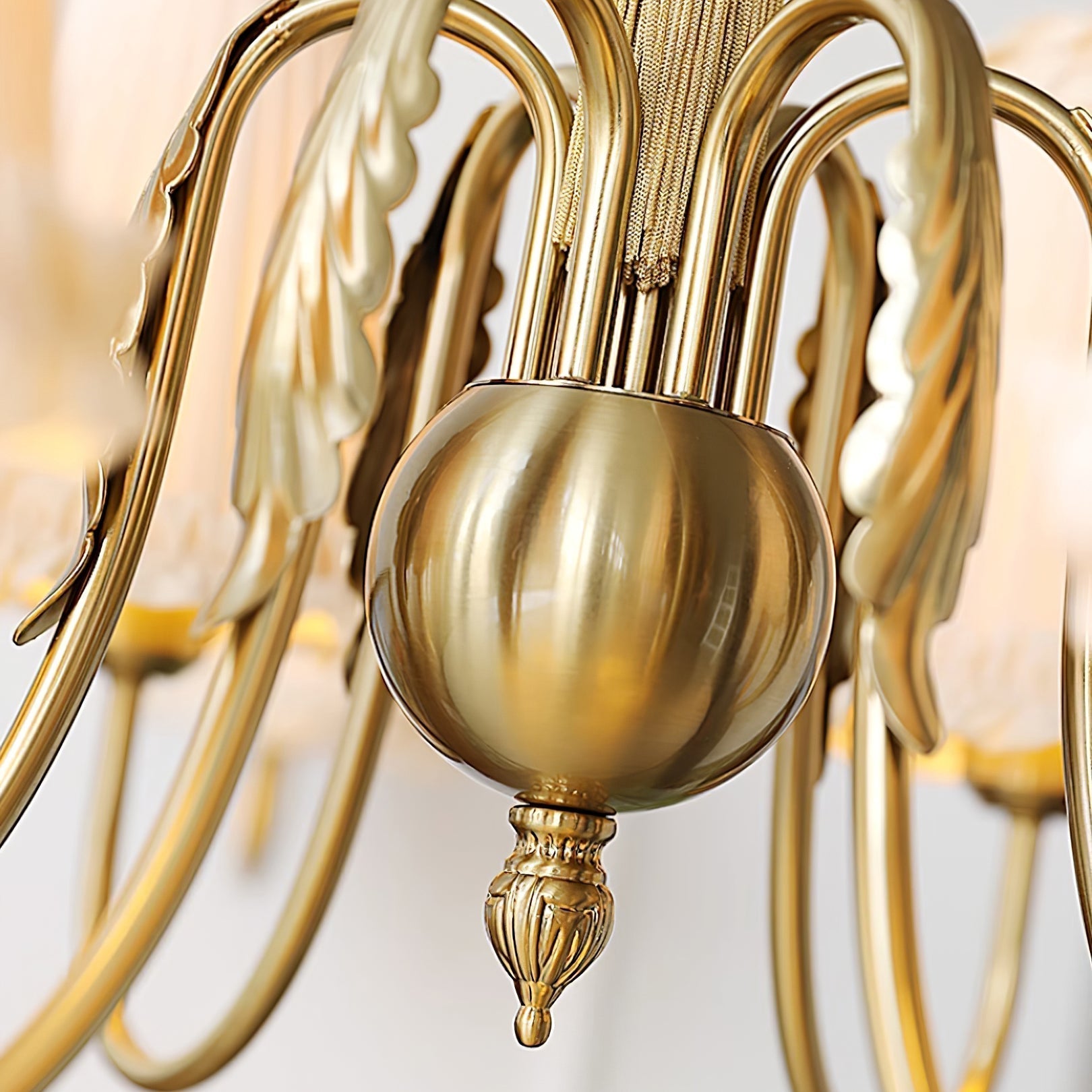 Ervaren Vintage Postmoderner Luxus Stoff-Kronleuchter-Letslighting