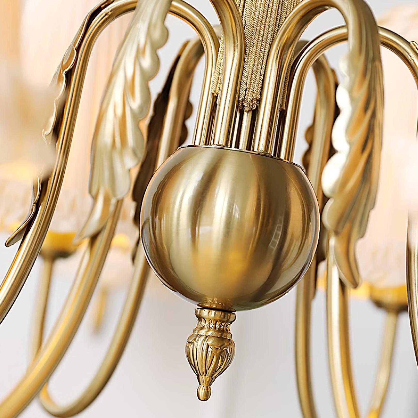 Faylin Vintage Messing Kronleuchter Gefeilt Schirme-Letslighting