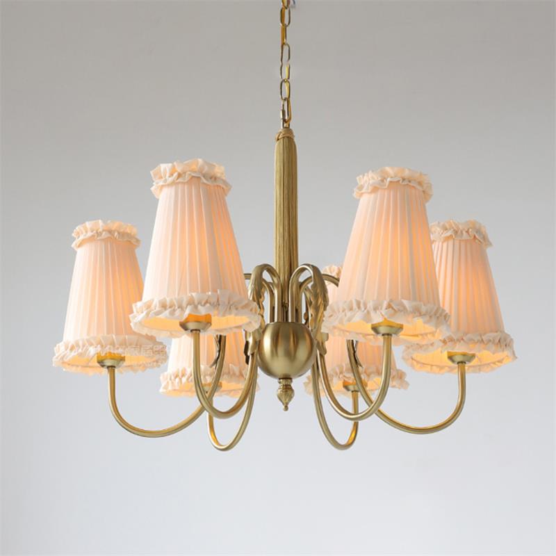 Ervaren Vintage Postmoderner Luxus Stoff-Kronleuchter-Letslighting