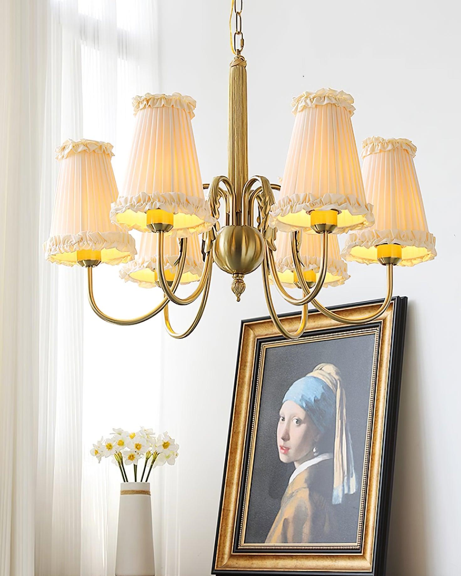 Faylin Vintage Messing Kronleuchter Gefeilt Schirme-Letslighting
