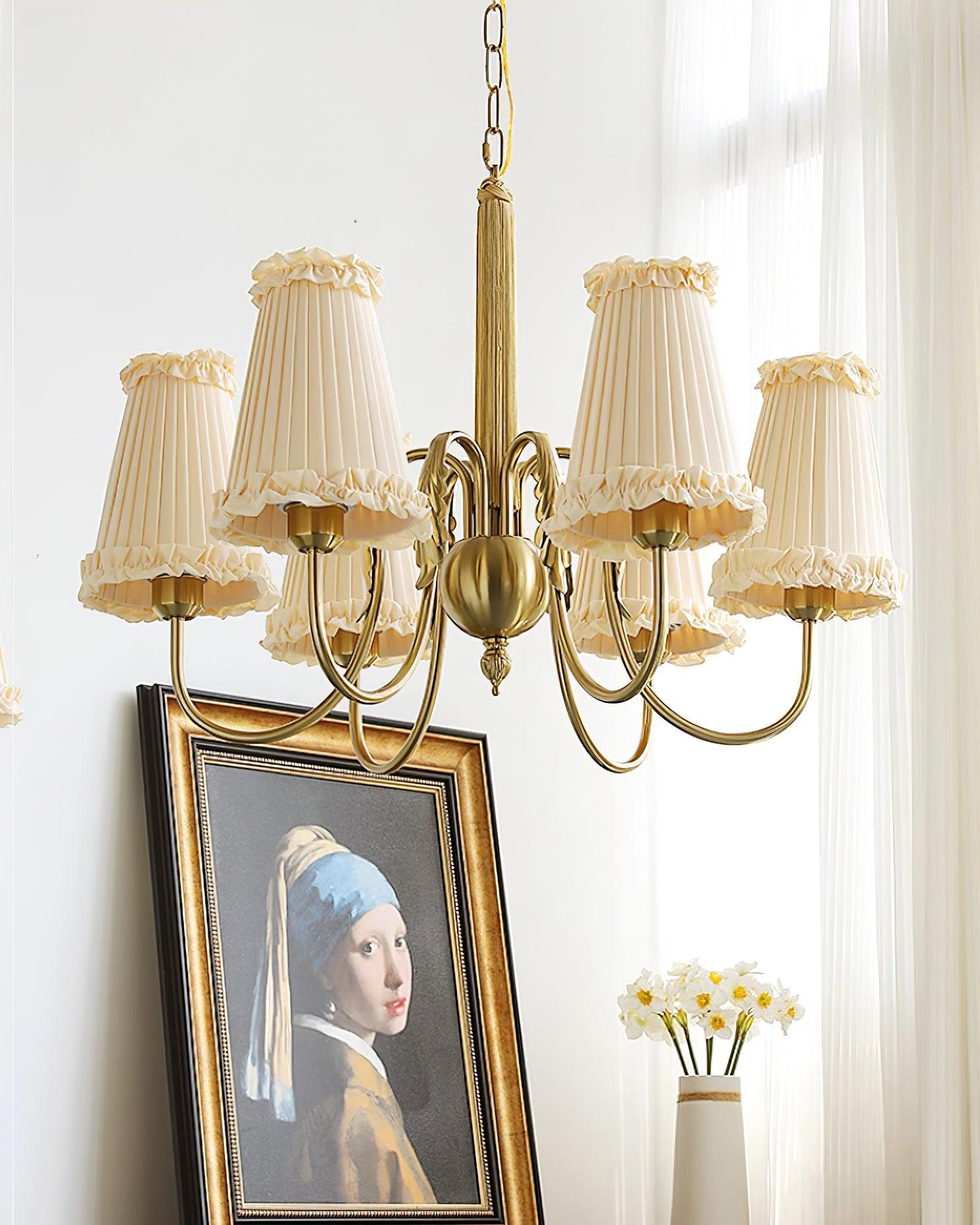 Faylin Vintage Messing Kronleuchter Gefeilt Schirme-Letslighting