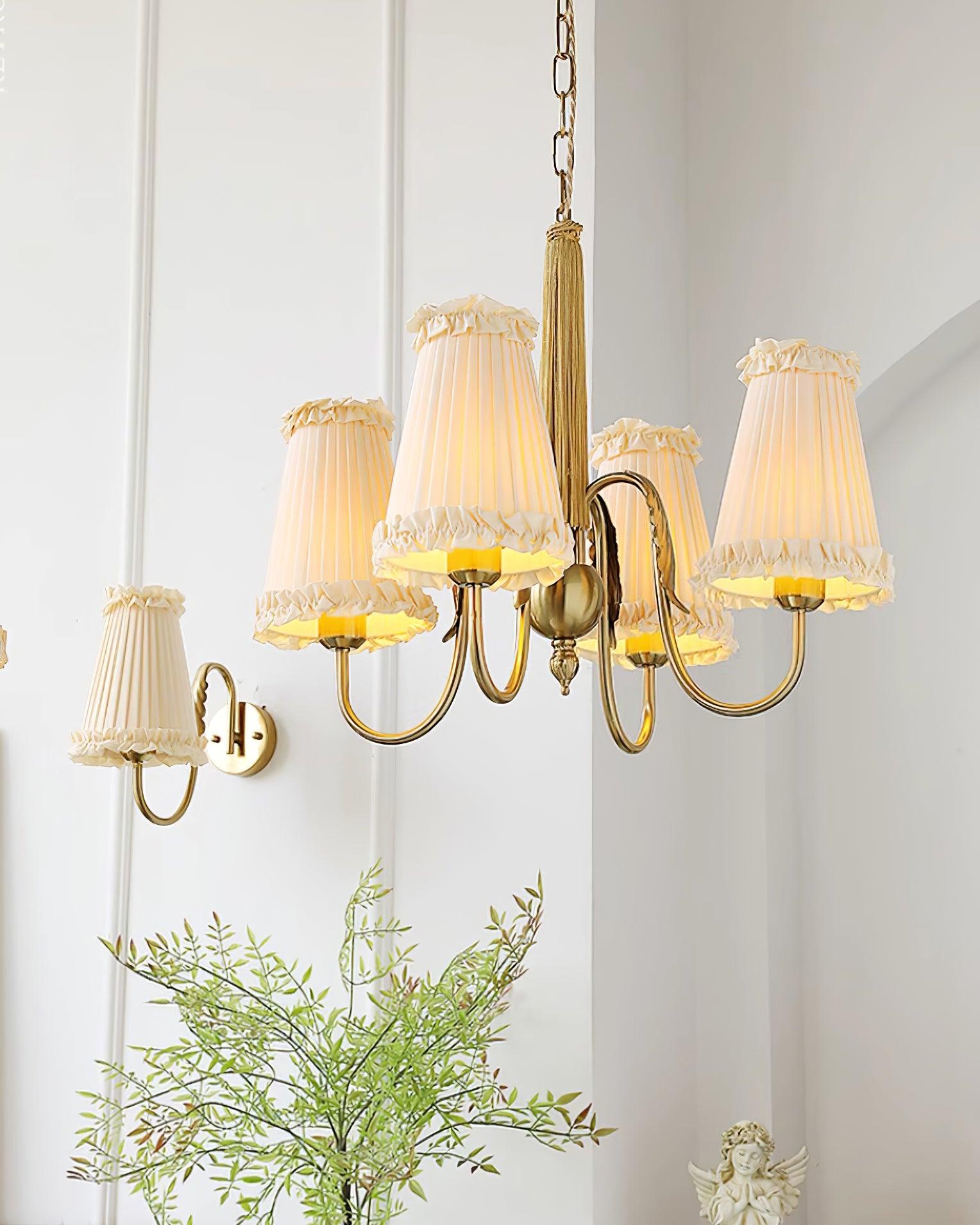 Faylin Vintage Messing Kronleuchter Gefeilt Schirme-Letslighting