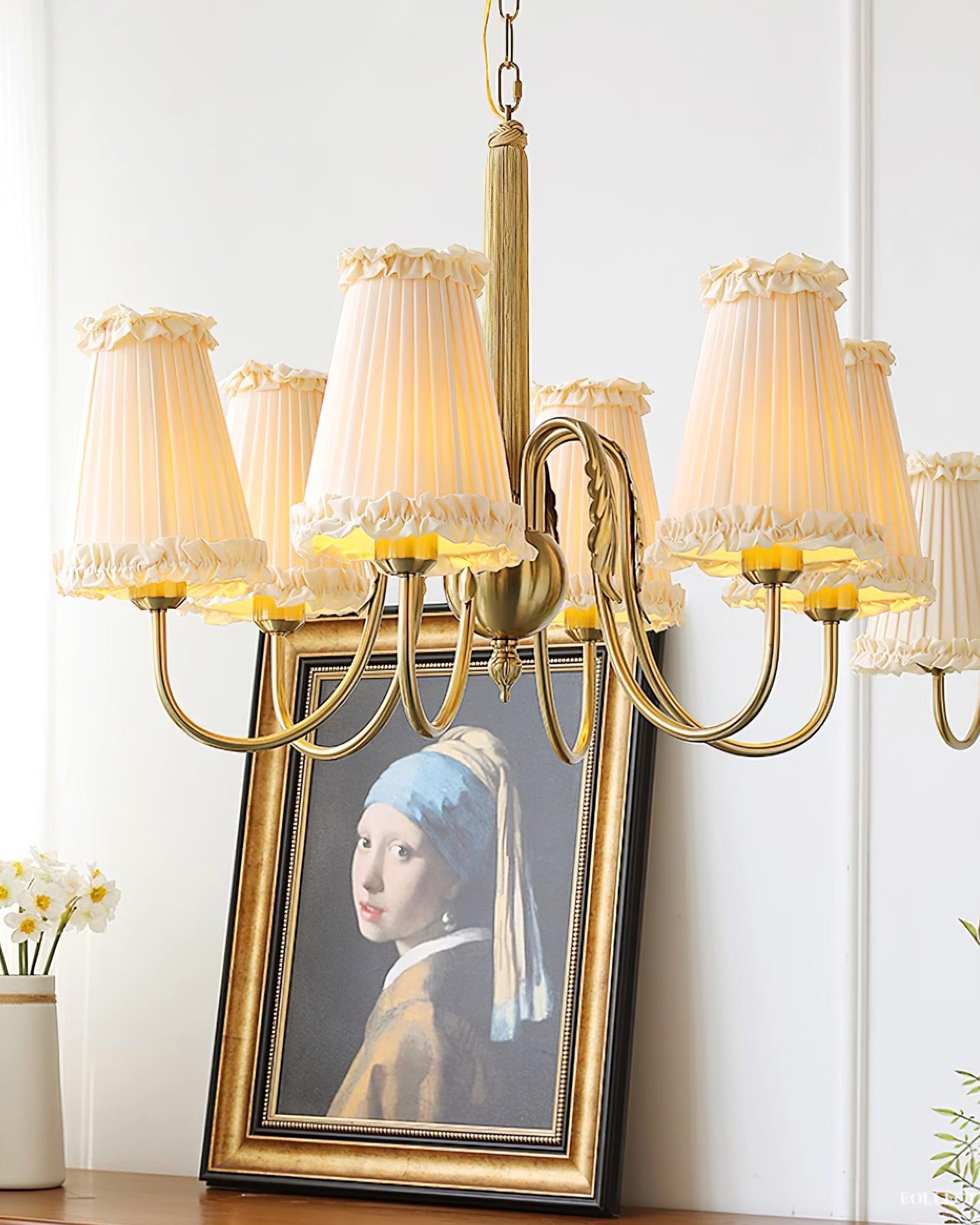 Faylin Vintage Messing Kronleuchter Gefeilt Schirme-Letslighting