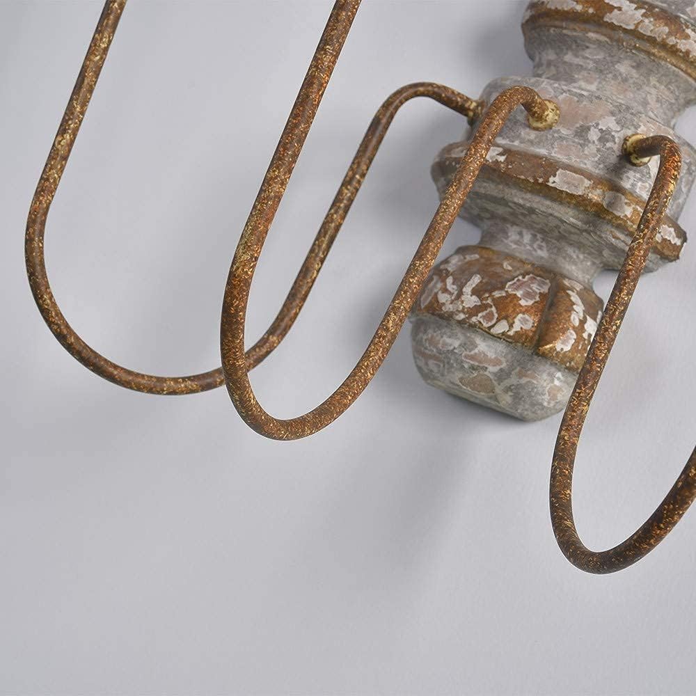Vevenir Industrielle Vintage-Wandleuchte aus Holz mit Kerzenhalter-Letslighting