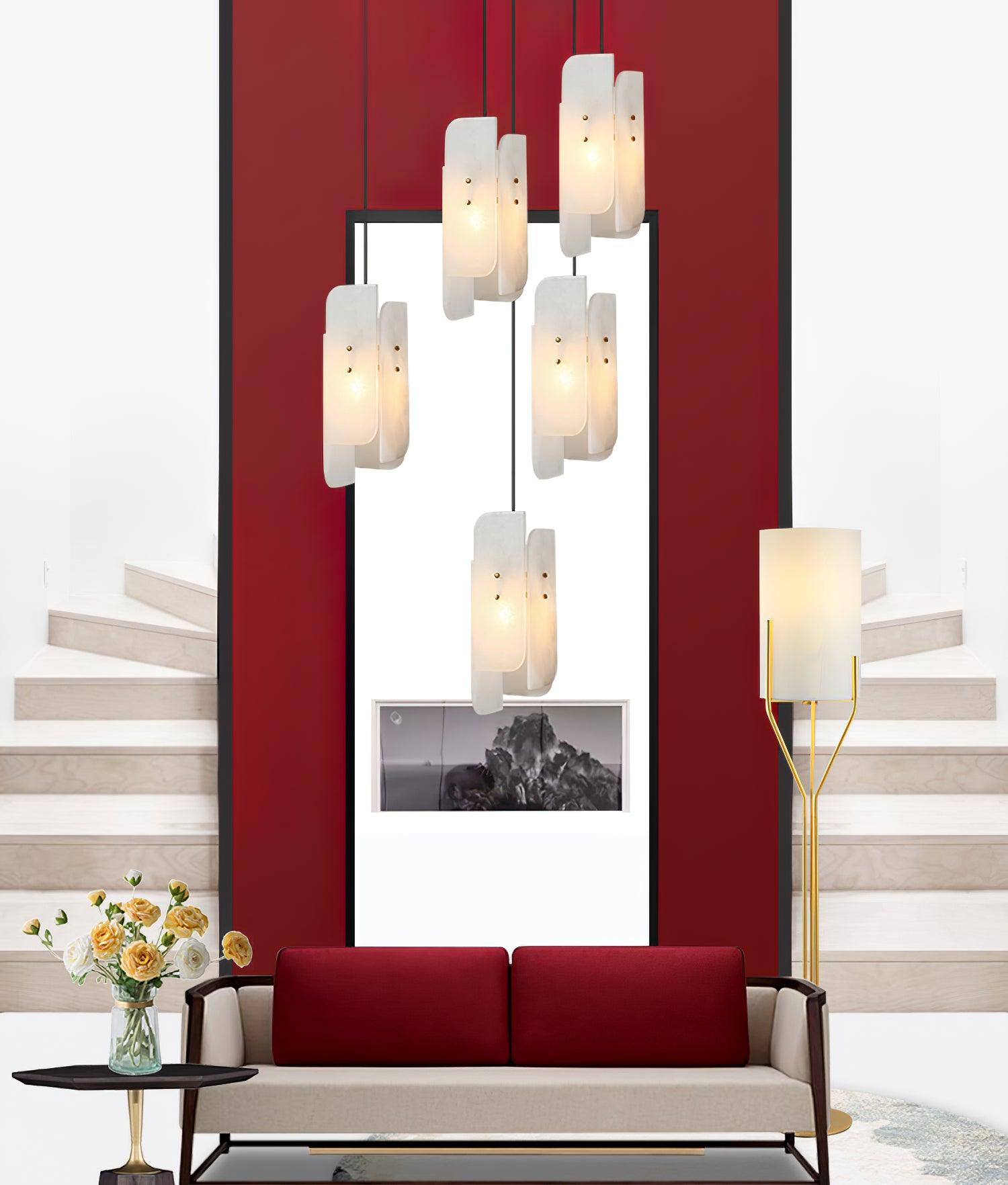 Vicarus Layered Alabaster Pendant Light - Neutralighting