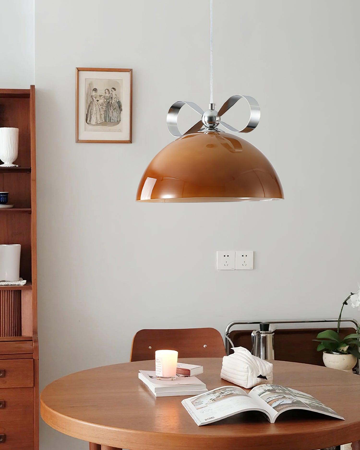 Lustra Minimalistische Pendelleuchte aus Bernsteinfarbenem Glas-Letslighting