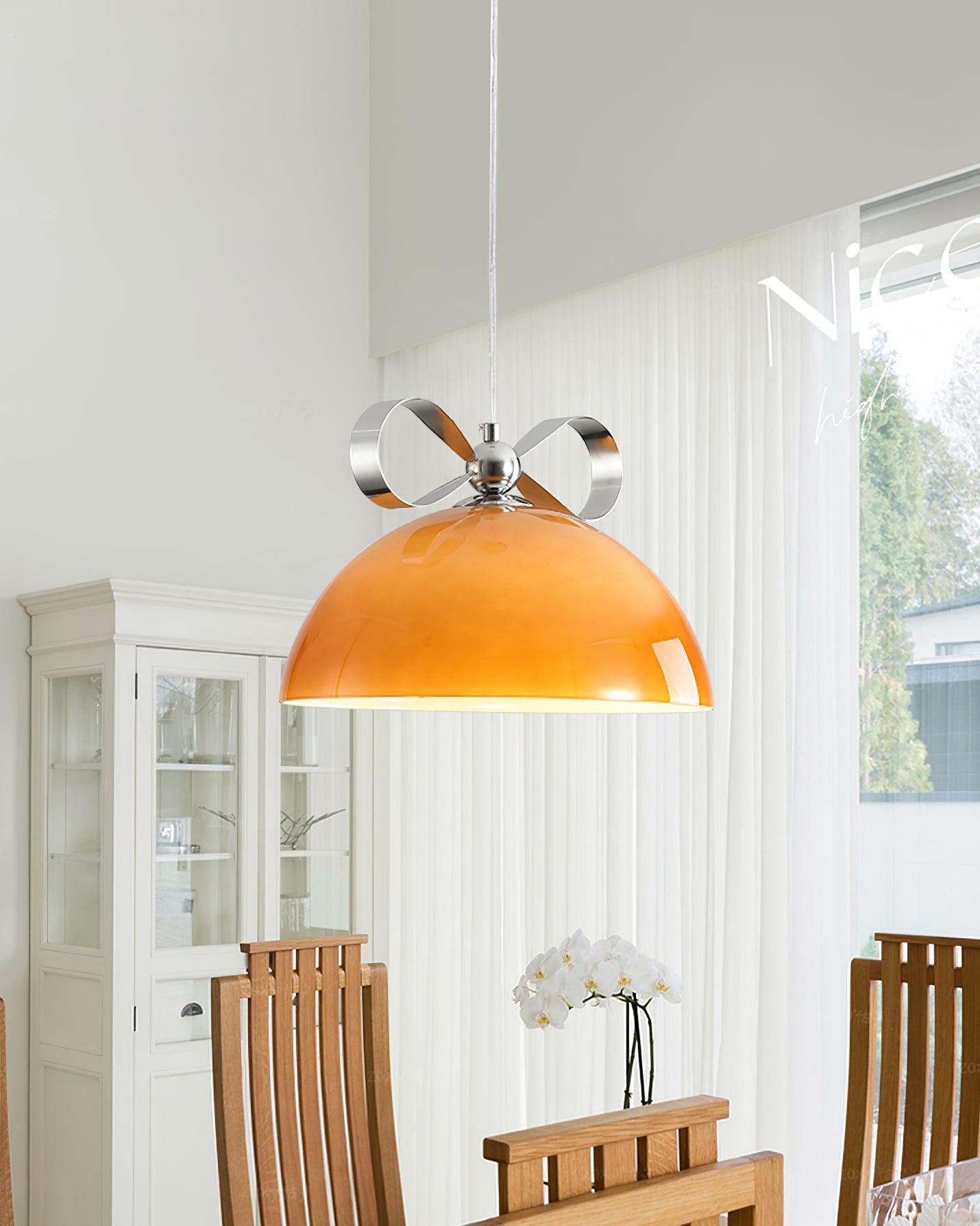 Lustra Minimalistische Pendelleuchte aus Bernsteinfarbenem Glas-Letslighting