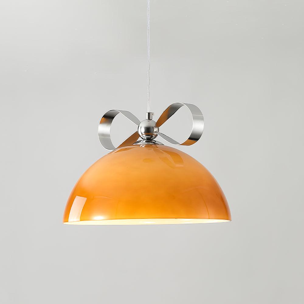 Lustra Minimalistische Pendelleuchte aus Bernsteinfarbenem Glas-Letslighting