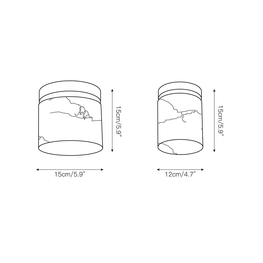 Cedoria Modern Minimalist Alabaster Ceiling Light - Letslighting