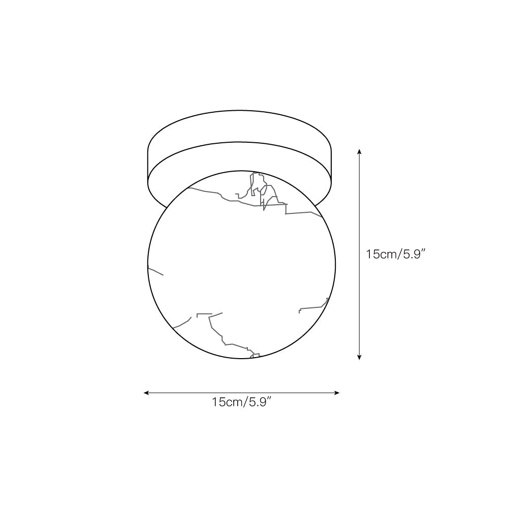Cedoria Modern Minimalist Alabaster Ceiling Light - Letslighting