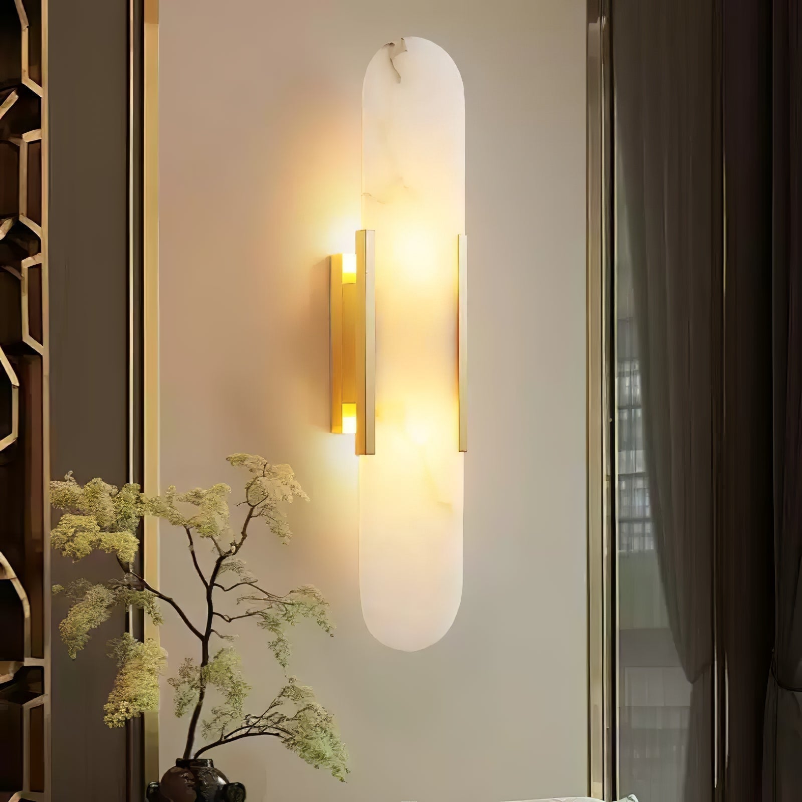 Veo Luxuriöse Alabaster-Wandleuchte