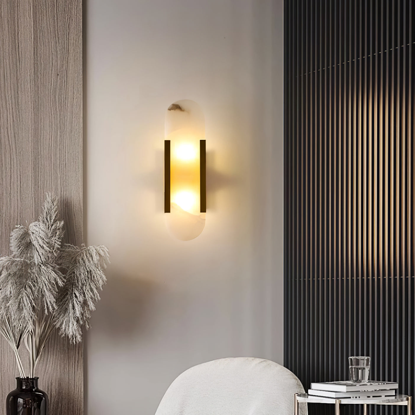 Veo Luxuriöse Alabaster-Wandleuchte